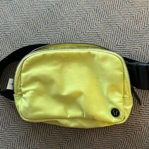 Yellow Lululemon belt bag